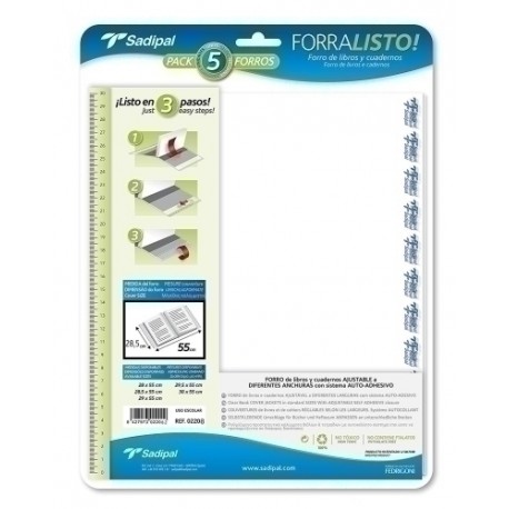 FORRO AJUST.SADIPAL 28,5x55 BLISTER 5 - Pack de 25 unidades