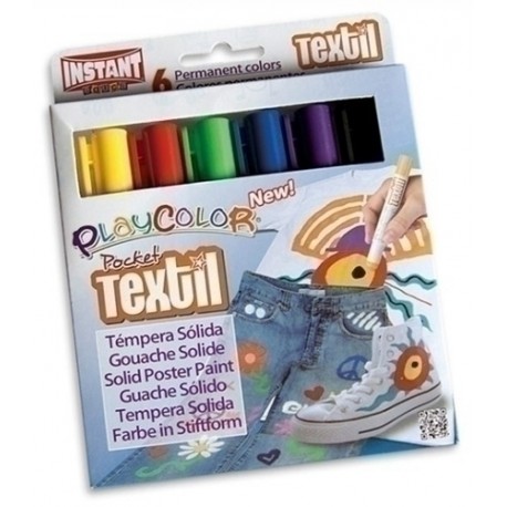 TEMPERA PLAYCOLOR POCKET TEXTIL C/6