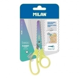 TIJERAS ESCOL.MILAN 13cm BASIC SUNSET.AM - Pack de 6 unidades