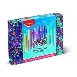 MAPED KIT DE COLOREADO BRILLANTE GLITTERING COLORES SURTIDOS