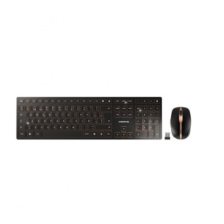 CHERRY DW 9100 SLIM teclado Ratón incluido RF Wireless + Bluetooth QWERTY Español Negro