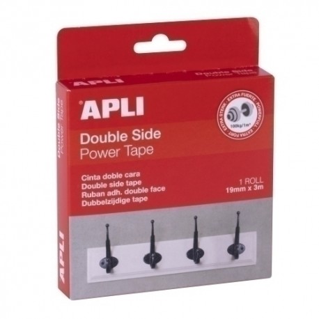 CINTA DOBLE CARA APLI POWER 3m x 19mm