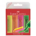 Faber-Castell TEXTLINER 1546 marcador 4 pieza(s) Punta de cincel Naranja, Rosa, Verde, Amarillo