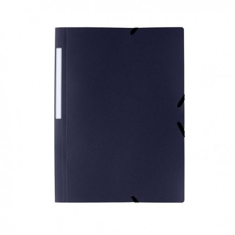 GRAFOPLAS Carpeta gomas y 3 solapas Poligraf PP folio azul