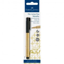 FABER CASTELL ROTULADOR TINTA CHINA PITT ARTIST PEN 1,5MM METALLIC DORADO -BLISTER-