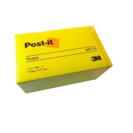 Post-It 655-NY etiqueta autoadhesiva Amarillo 600 pieza(s)