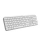 Logitech MX Keys S teclado RF Wireless + Bluetooth Aluminio, Blanco