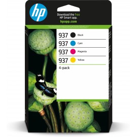 HP - HP 937 CMYK Original Ink Cartridge 4-Pack - 6C400NE