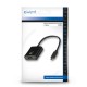 Ewent EW9825 adaptador de cable de vídeo 0,15 m USB Tipo C DisplayPort Negro