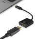 Ewent EW9825 adaptador de cable de vídeo 0,15 m USB Tipo C DisplayPort Negro