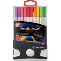 STABILO Pen 68 brush ARTY rotulador Colores surtidos 20 pieza(s)