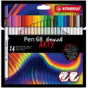 STABILO - STABILO Pen 68 brush ARTY rotulador Colores surtidos 24 pieza(s) - 568/24-21-20