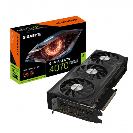 GIGABYTE - Gigabyte GeForce RTX 4070 SUPER WINDFORCE OC 12G NVIDIA 12 GB GDDR6X - GVN407SWO-00-10