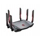 MSI RADIX AXE6600 WIFI 6E TRI-BAND router inalámbrico Gigabit Ethernet Doble banda (2,4 GHz / 5 GHz) Negro, Rojo