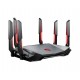 MSI RADIX AXE6600 WIFI 6E TRI-BAND router inalámbrico Gigabit Ethernet Doble banda (2,4 GHz / 5 GHz) Negro, Rojo