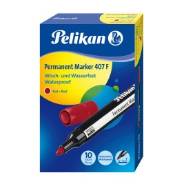 Pelikan 947671 marcador permanente Punta redonda Rojo 10 pieza(s)