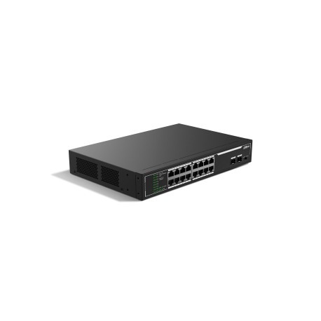 Dahua Technology DH-SG1018LP-2F switch No administrado Gigabit Ethernet (10/100/1000) Energía sobre Ethernet (PoE) Negro