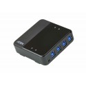 ATEN Switch de periféricos USB 3.2 Gen1 de 4 x 4 puertos