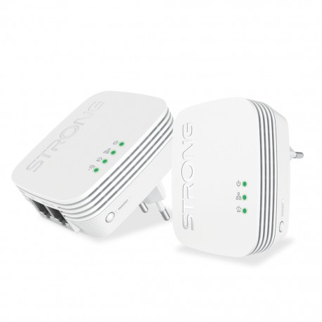 STRONG - Strong POWERLWF600DUOMINI adaptador de red PowerLine 600 Mbit/s Ethernet Wifi Blanco 2 pieza(s) - powerlwf600duomini