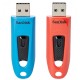 SanDisk Ultra unidad flash USB 64 GB USB tipo A 3.0 Azul, Rojo