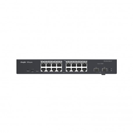 Ruijie Networks RG-ES218GC-P switch Gestionado L2 Gigabit Ethernet (10/100/1000) Energía sobre Ethernet (PoE) Negro