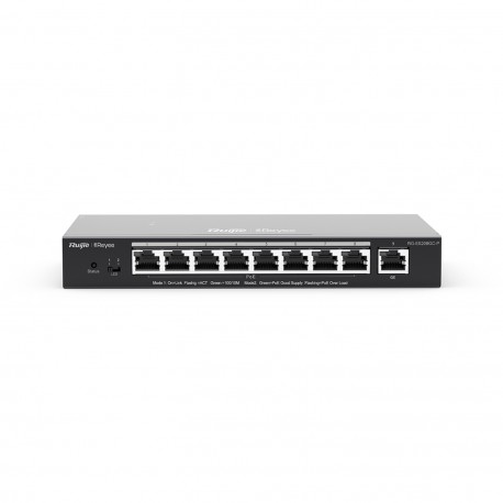 Ruijie Networks RG-ES209GC-P switch Gestionado Gigabit Ethernet (10/100/1000) Energía sobre Ethernet (PoE) Negro