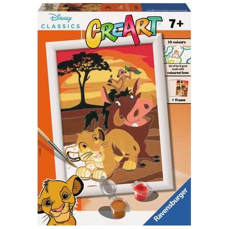 RAVENSBURGER - Ravensburger CreArt Paint by Numbers - Lion King - 00.020.175