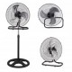 Ventilador 3 en 1 recio negro 50 d 3 vel. 70w 3 aspas aluminio en plata oscilante