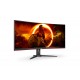 AOC - AOC G2 CU34G2XE/BK pantalla para PC 86,4 cm (34'') 3440 x 1440 Pixeles Negro, Rojo - CU34G2XE/BK