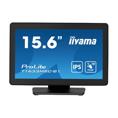 iiyama ProLite T1633MSC-B1 pantalla para PC 39,6 cm (15.6'') 1920 x 1080 Pixeles Full HD LCD Pantalla táctil Negro