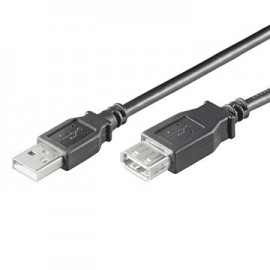 Ewent EW-UAA-018-P cable USB 1,8 m USB 2.0 USB A Negro