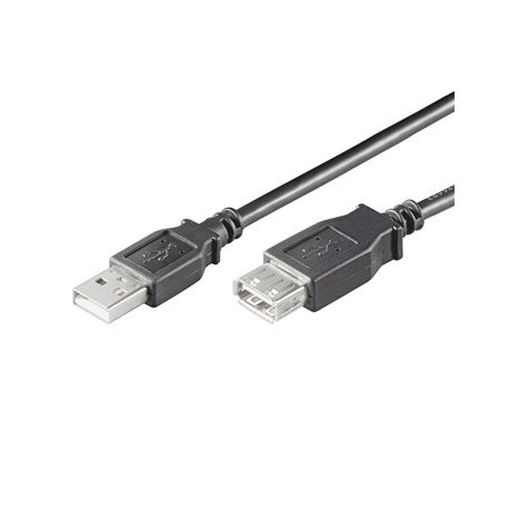 Ewent EW-UAA-018-P cable USB 1,8 m USB 2.0 USB A Negro