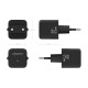 AISENS Cargador GaN 25W, 1xUSB-C PD3.0 QC4.0, Negro