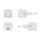 AISENS Cargador GaN 25W, 1xUSB-C PD3.0 QC4.0, Blanco