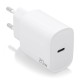 AISENS Cargador USB-C PD3.0 1 Puerto 1xUSB-C 20W, Blanco