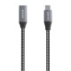 AISENS Cable USB 3.2 Gen2x2 Aluminio 20Gbps 8K@30Hz 5A 100W, Tipo USB-C/M-USB-C/H, Gris, 1.5 m