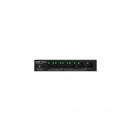 Ruijie Networks RG-ES106D-P V2 switch No administrado Fast Ethernet (10/100) Energía sobre Ethernet (PoE) Negro