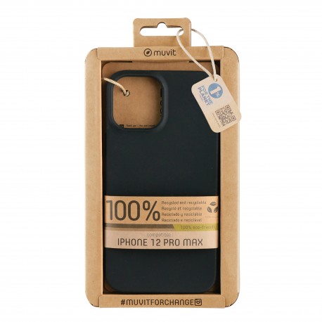 MUVIT - Funda muvit recycletek para apple iphone 12 pro max negra - MCCRS0048