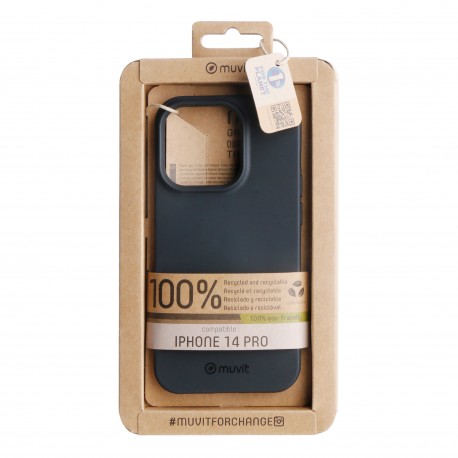 MUVIT - Funda muvit recycletek para apple iphone 14 pro negra - MCCRS0339