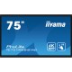 iiyama TE7514MIS-B1AG pantalla de señalización Panel plano interactivo 190,5 cm