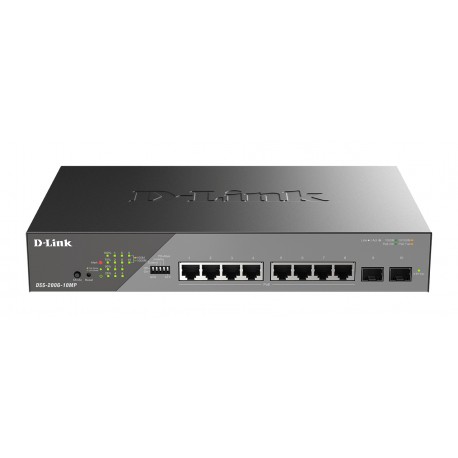 D-Link DSS-200G-10MP/E switch Gestionado L2 Gigabit Ethernet (10/100/1000) Energía sobre Ethernet (PoE) 1U Gris