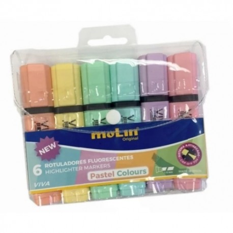 ROTUL.FLUOR MOLIN PASTEL B/6 - Pack de 12 unidades