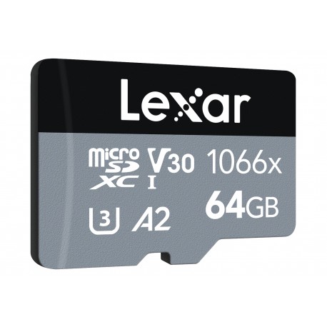 Lexar Professional 1066x microSDXC UHS-I Cards SILVER Series 64 GB Clase 10