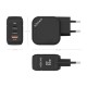 AISENS Cargador GaN 65W, 2xUSB-C PD3.0 QC4.0, 1xUSB-A QC3.0, Negro