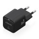 AISENS Cargador GaN 35W, 1xUSB-C PD3.0 QC4.0, Negro