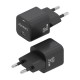 AISENS Cargador GaN 35W, 1xUSB-C PD3.0 QC4.0, Negro