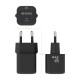 AISENS Cargador GaN 35W, 1xUSB-C PD3.0 QC4.0, Negro