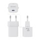 AISENS Cargador GaN 35W, 1xUSB-C PD3.0 QC4.0, Blanco