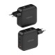 AISENS Cargador GaN 140W, 2xUSB-C PD3.1 QC4.0, 1xUSB-A QC3.0, Negro