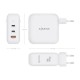 AISENS Cargador GaN 140W, 2xUSB-C PD3.1 QC4.0, 1xUSB-A QC3.0, Blanco